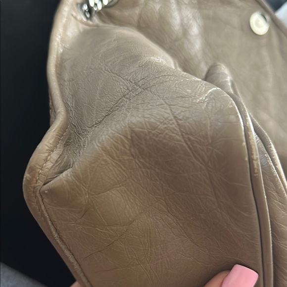 YSL Tan Shoulder Bag with Chain Strap - Picture 13 of 15